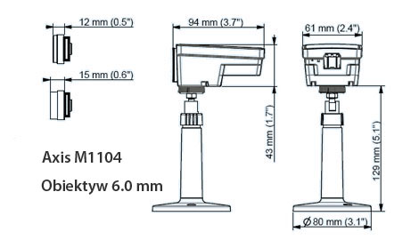 AXIS M1104 6.0MM Mpix - Kamery kompaktowe IP
